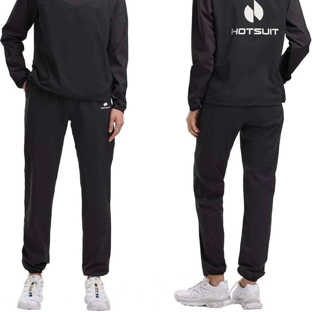 Hotsuit Women Black Size M Long Sleeve Bob Zip Sauna Suit Hoodie Jacket & Pants